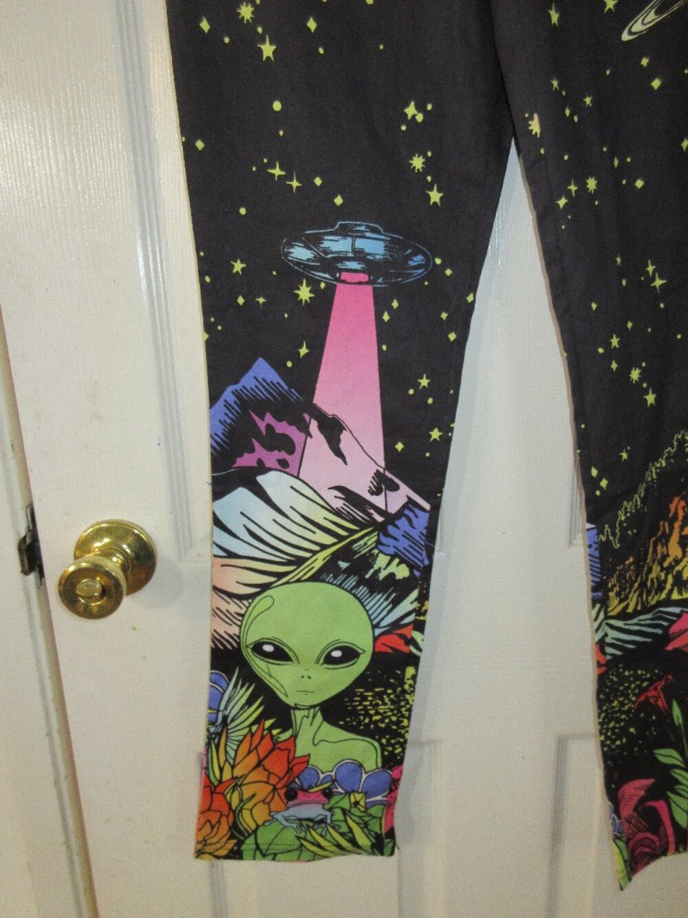 Current Mood Alien Print woven pants Size M jrs - Picture 7 of 16